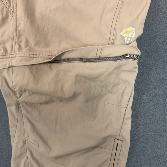 Mountain Hardwear Mens Size XL Nylon Convertible Hiking Outdoor Pants Beige - Picture 10 of 15